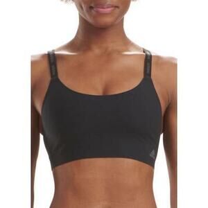 Adidas Women's Micro Cut Free Scoop Lounge Bra in Black (4A7H62-B) | Size 2XL